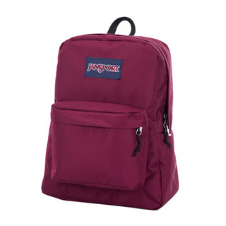 JANSPORT 杰斯伯 男女款双肩包 4QUT04S 紫酒红 中号