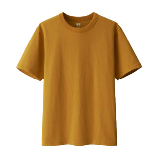 UNIQLO 优衣库 男士纯色圆领短袖T恤414351 鹅黄色S