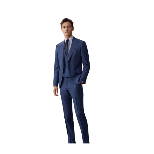 Massimo Dutti 00068344400 男士格纹西裤