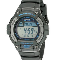 CASIO 卡西欧 W-S220-8BVCF 男士太阳能运动腕表 49mm 灰色 灰色 树脂