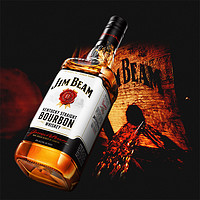 Jim Beam/金宾波本威士忌白占边750ml美国原装进口正品洋酒