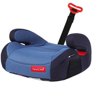 MamaBebe(妈妈宝贝) 汽车儿童安全座椅增高垫3-12岁 车载ISOFIX接口 简易便携式安全坐垫 小闪电(精灵蓝)