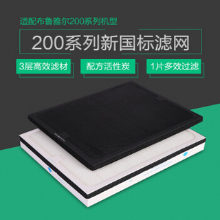 绿尘 适配布鲁雅尔blueair滤网空气净化器过滤网滤芯201/203/270/303复合型NGB升级版L8