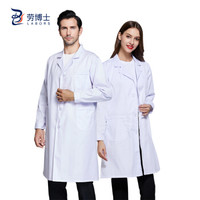 劳博士LABORS 医用白大褂 医生服 护士服 实验服 工作服 实验室 药店 食品厂 美容院工装  女L 纽扣袖