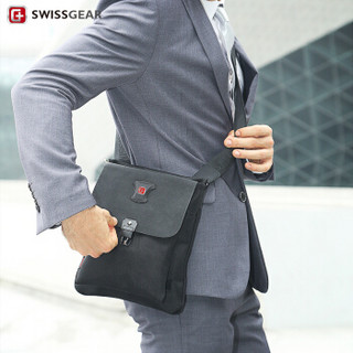 SWISSGEAR 斜挎包男 商务时尚iPad包单肩包男包 SA-9821黑色