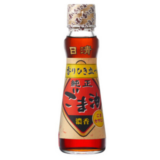 日清（Nissin）日本原装进口 食用油  焙煎压榨 零胆固醇 健康纯正 浓香纯正芝麻油130g