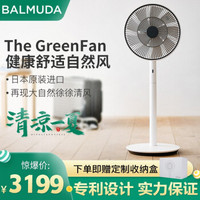 BALMUDA 巴慕达 GreenFan果岭电风扇家用 静音自然风 台地两用 日本原装进口 白黑 白/黑 EGF-1680-WK