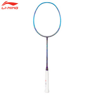 李宁(LI-NING) 羽毛球拍风刃001全碳素超轻4u中端速度进攻型单拍 蓝紫AYPP008-1（空拍送 线 大包蓝 6支球）