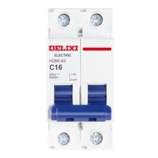 德力西(DELIXI)空气开关 HDBE632C16 家用空开小型双进双出断路器 2P16A