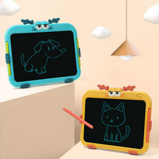 活石 一键清除 儿童手绘画板液晶手写板宝宝写字非磁性画板智能电子小黑板 蓝色 （升级版10.5英寸）