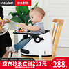 纽贝耳宝宝餐椅可折叠多功能便携式儿童婴儿椅子小孩吃饭餐桌BB家用学坐座椅 熊猫