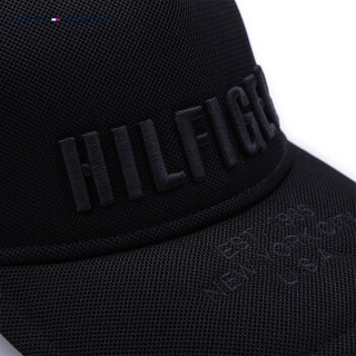 TOMMY HILFIGER 男装秋季时尚刺绣鸭舌帽子-AM0AM04908 黑色002 OS