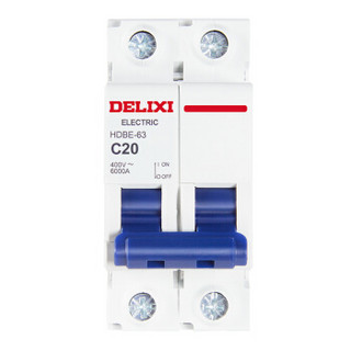 德力西(DELIXI)空气开关 HDBE632C20 家用空开小型双进双出断路器 2P20A