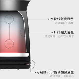 德国双立人（ZWILLING）电水壶烧水壶热水壶大容量保温热水瓶双层不锈钢全自动智能控温1.7L 不锈钢色单壶【快速烧水】