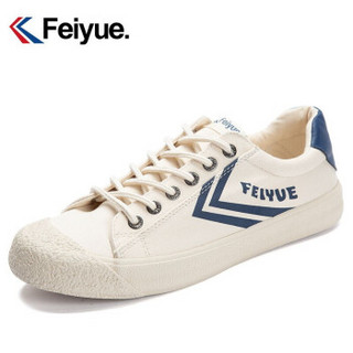 飞跃（Feiyue）帆布鞋男女复古日系硫化鞋休闲情侣学生帆布鞋男百搭街拍潮流女板鞋 米蓝色（男士正码  女士买小一码） 41