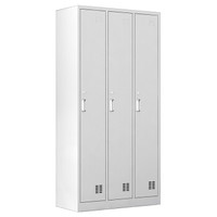 洛克菲勒 3门更衣柜 铁皮柜钢制带锁浴室寄存柜员工柜