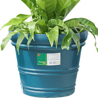 爱丽思 IRIS Valencia树脂凸纹花盆6号绿色