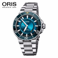 豪利时(ORIS)瑞士手表 潜水系列AQUIS日历钢带机械潜水男表43.5mm “大堡礁”限量版3代 74377344185MB