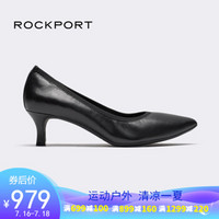 Rockport/乐步女鞋 新款商务尖头职业细高跟鞋单鞋黑色小皮鞋CH2530 黑色CH2530 38