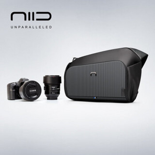 NIID数码斜挎包单肩包电脑包男包通勤摄影switch游戏包无人机包 灰黑条纹（众筹版）