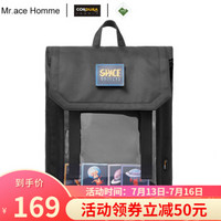 Mr.ace Homme夏季新款大容量双肩包女15寸电脑包韩版ins书包时尚背包 曜石黑