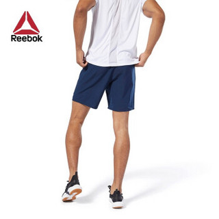 Reebok锐步7 INCH SHORT男子健身训练简约短裤FMG03 DN8963_蓝色 L