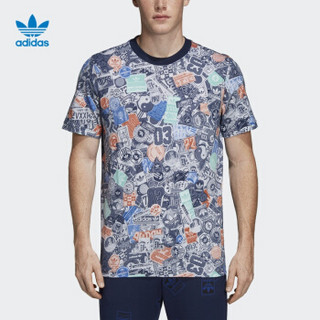 阿迪达斯官方 adidas 三叶草 STCKERBOMB TEE 男子短袖上衣DV2071 如图 S