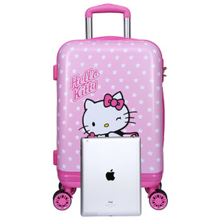 凯蒂猫 Hello Kitty20英寸儿童拉杆箱 小学生行李箱男女登机箱学生万向轮旅行箱超轻静音密码箱KT0016A粉红