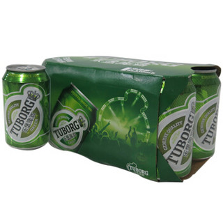 TUBORG 乐堡 小绿罐330ml*6罐装小听易拉罐清爽淡味微醺