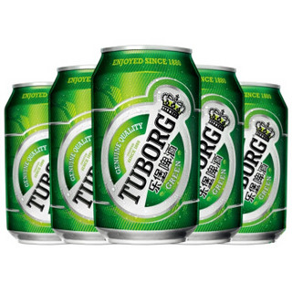 TUBORG 乐堡 小绿罐330ml*6罐装小听易拉罐清爽淡味微醺