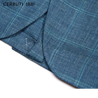 CERRUTI 1881男装商务西装单衣外套时尚休闲格纹西服C3725EM1 中蓝 52