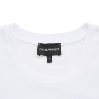 EMPORIO ARMANI 阿玛尼奢侈品20春夏女士针织T恤衫 3H2T7V-2J64Z WHITE-0100 38