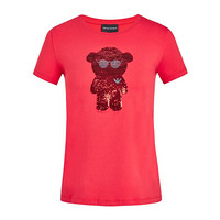 EMPORIO ARMANI 阿玛尼奢侈品20春夏女士针织T恤衫 3H2T6Q-2JQAZ RED-0334 38