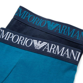 EMPORIO ARMANI UNDERWEAR 阿玛尼奢侈品20春夏男士两条装内裤 111769-0P720 BLUENAVY-66035 L