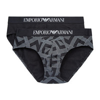 EMPORIO ARMANI UNDERWEAR 阿玛尼奢侈品20春夏男士两条装内裤 111733-0P504 BLACK-75720 M