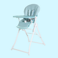 好孩子（gb）宝宝餐椅折叠儿童餐桌椅宝宝吃饭餐桌座椅 萌幻蓝绿