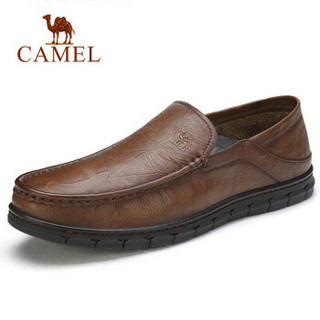 CAMEL 骆驼 男鞋 2020春季皮鞋舒适商务休闲爸爸鞋 A912211470  黑色 41