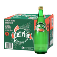 巴黎水（Perrier） 法国进口巴黎水西柚味水整箱矿泉水气泡水果味汽水玻璃瓶装充气苏打水 巴黎水750ml/瓶*12 西柚味