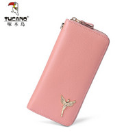 啄木鸟（TUCANO）钱包女韩版女士长款钱包时尚手机包拉链潮包青年皮夹 WCB1271A-89粉色