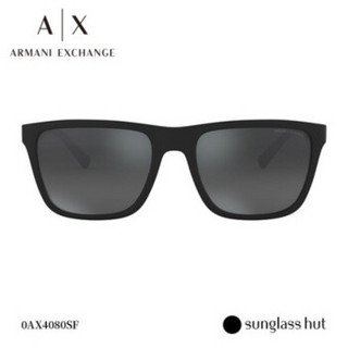 ARMANI EXCHANGE/阿玛尼 全框方形太阳镜 墨镜 0AX4080SF 浅灰色镜面黑