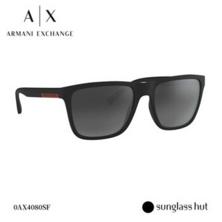 ARMANI EXCHANGE/阿玛尼 全框方形太阳镜 墨镜 0AX4080SF 浅灰色镜面黑