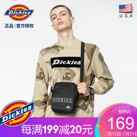 Dickies潮流斜挎包时尚潮人小挂包迷你零钱包ins旅行小包防盗贴包功能收纳包 黑色