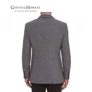 GIEVES&HAWKES/君皇仕 男士羊毛纯色平驳领西服上衣G3617EM071 灰色 R48