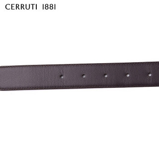 CERRUTI 1881男士商务休闲时尚品牌logo皮带牛皮革腰带C36B2EO111 中啡 115cm