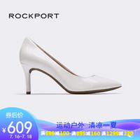 Rockport/乐步女鞋休闲单鞋时尚细跟尖头欧美风白色优雅高跟鞋CG9281 白色CG9281 36