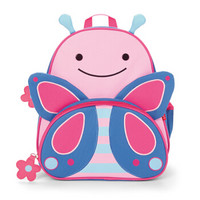 SKIP HOP可爱动物园小童背包 卡通图案双肩包 幼儿园儿童书包-蝴蝶3岁以上 美国