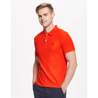 诺帝卡 NAUTICA 男士 新款 短袖针织POLO衫 KM8101（多色可选） 橙色 8SP M