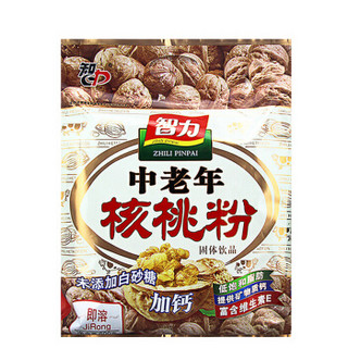 ZHILI 智力 中老年核桃粉600g（内含17小包）未添加白砂糖 速溶即食代餐粉