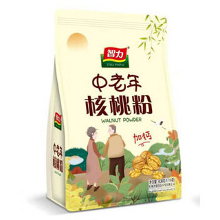 ZHILI 智力 中老年核桃粉600g（内含17小包）未添加白砂糖 速溶即食代餐粉