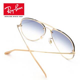 RayBan 雷朋太阳镜男女款飞行员系列墨镜舒适潮流渐变镜片0RB3584N 001/19金色镜框浅蓝色渐变镜片 尺寸61